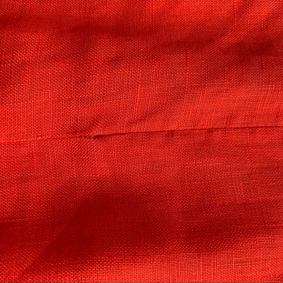 J.Crew Orange Fringe Linen Top - Picture 4 of 13